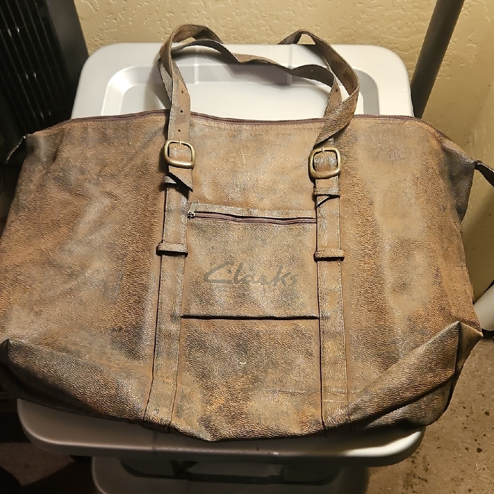 Clarks Brown Leather Tote Bag